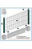 Panele ogrodzeniowe 250cm/123cm/4mm - 75x200mm - zielone