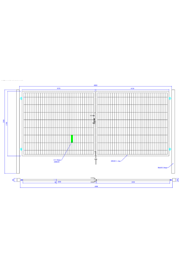 Brama SX 656 PRO - 4,00 x 1,70 m - zielona