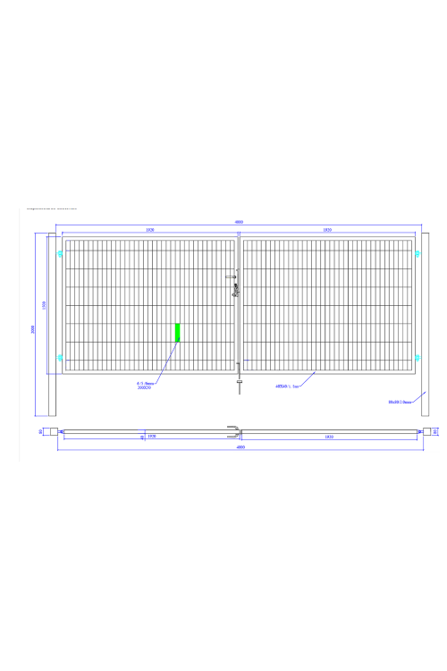 Brama SX 656 PRO - 4,00 x 1,50 m - czarna