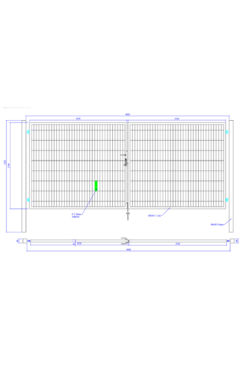 Brama SX 656 PRO - 4,00 x 1,70 m - antracyt