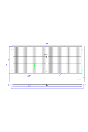 Brama SX 656 PRO - 4,00 x 1,50 m - antracyt