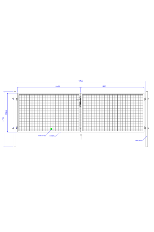 Brama ogrodowa SX 4,00 x 1,20 m - antracyt