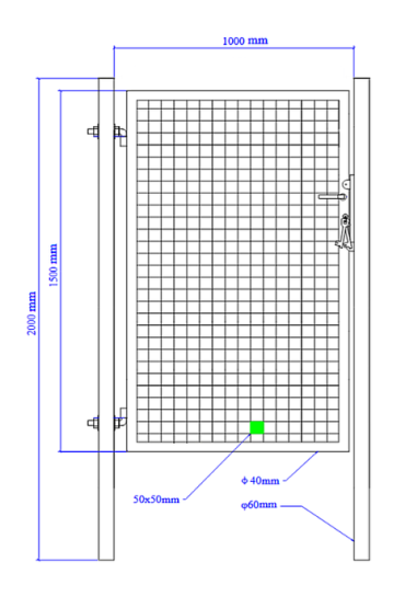 Furtka ogrodowa SX 1,00 x 1,50 m - zielona