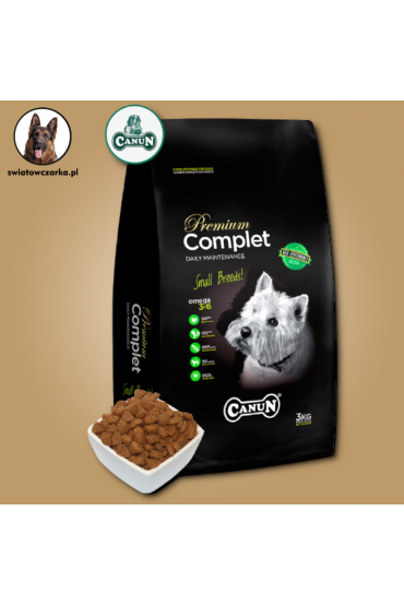 Canun Complet 4kg karma dla psa dla małych ras typu york, yorkshire, terier ,west ze specjalnie dobranym mięsem z drobiu (32%) i