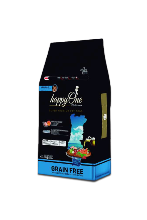 happyOne Mediterraneum Adult Dog bogata w sardynki 12 kg