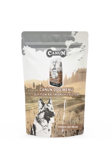 PRÓBKA Canun dog menu dla spokojnych psów 100g