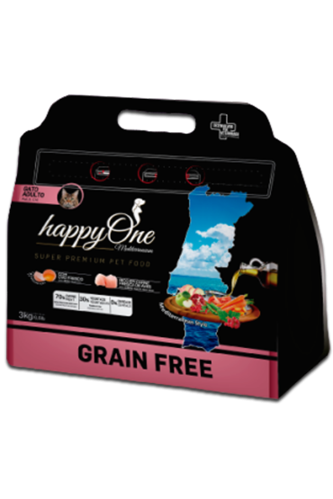 HappyOne Grain-Free Mediterraneum Cat 3Kg koty dorosłe