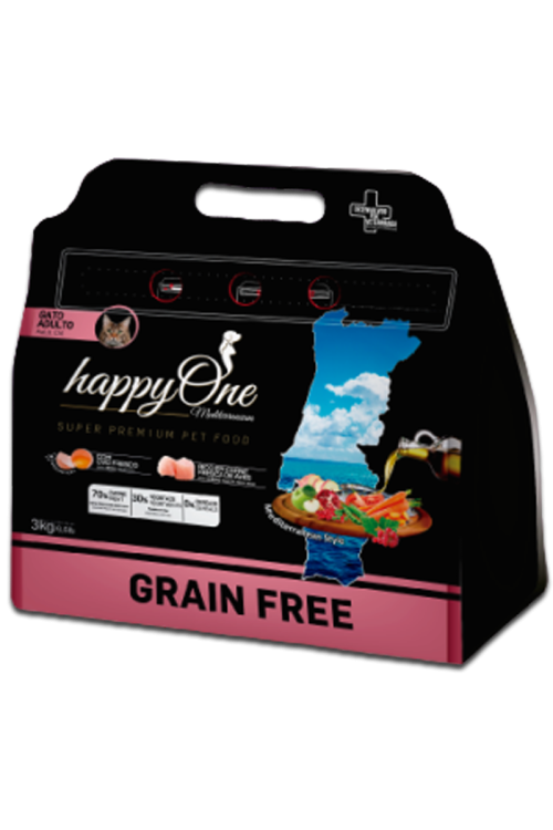 HappyOne Grain-Free Mediterraneum Cat 3Kg koty dorosłe