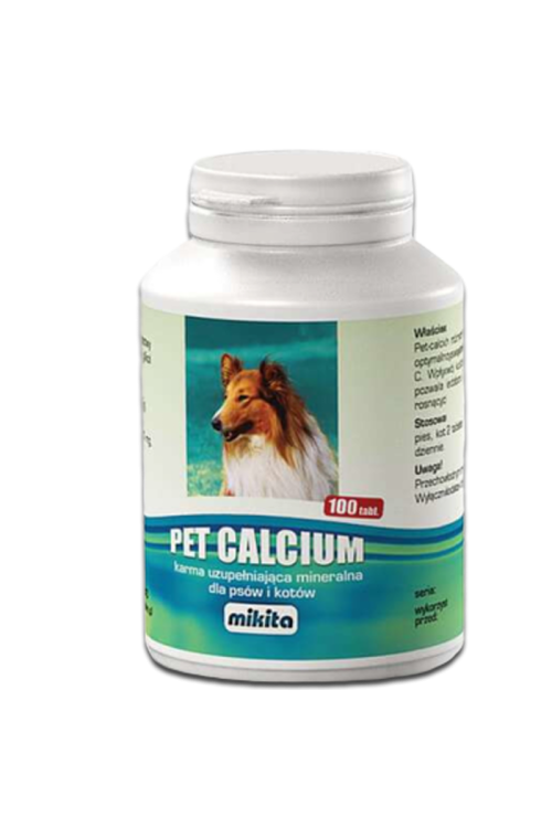 Mikita Pet Calcium - preparat witaminowy z magnezem i wit. C 100 tab.