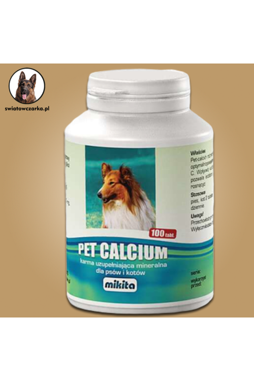 Mikita Pet Calcium - preparat witaminowy z magnezem i wit. C 100 tab.