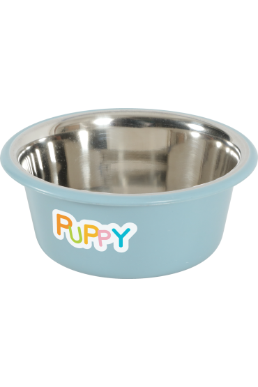 Miska plastikowa PUPPY z podstawką antypoślizgową kol. niebieski
