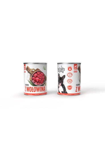 TUF TUF Mokra karma dla psa z wołowiną 400g