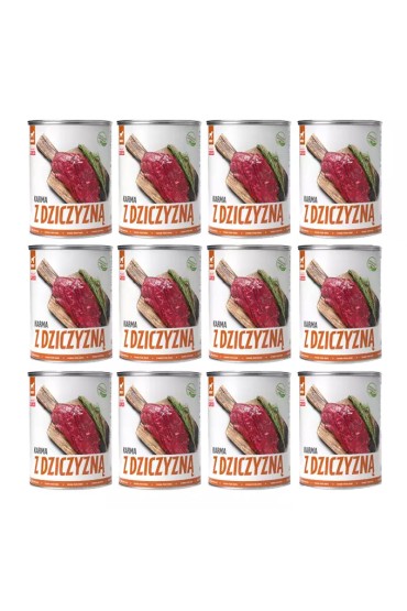 TUF TUF Mokra karma dla psa z dziczyzną 800g x 12szt.