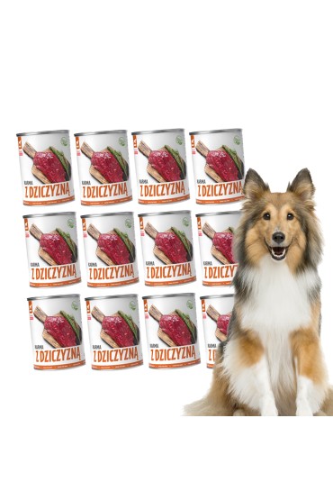 TUF TUF Mokra karma dla psa z dziczyzną 800g x 12szt.
