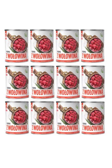 TUF TUF Mokra karma dla psa z wołowiną 800g x 12szt.