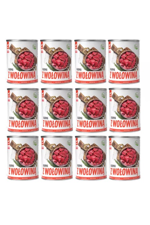 TUF TUF Mokra karma dla psa z wołowiną 800g x 12szt.