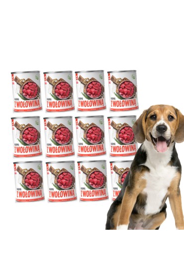 TUF TUF Mokra karma dla psa z wołowiną 800g x 12szt.