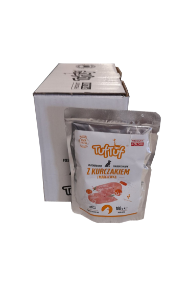 TUF TUF Saszetka kurczak z marchewką 100 g x 10 szt.