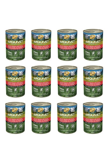 ARQUIVET MOKRA KARMA DLA PSA Z wołowiną i kurczakiem 12x400G