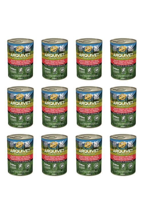 ARQUIVET MOKRA KARMA DLA PSA Z wołowiną i kurczakiem 12x400G