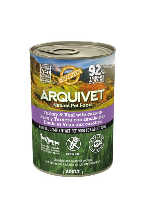 Arquivet mokra karma dla psa z indykiem i cielęciną 12x400g