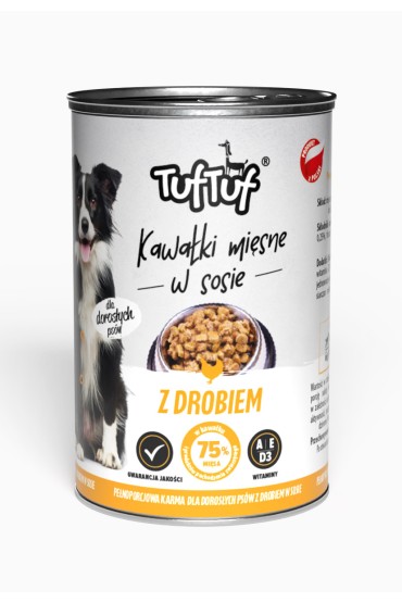 TUF TUF Kawałki mięsne z drobiem dla psa 1250g