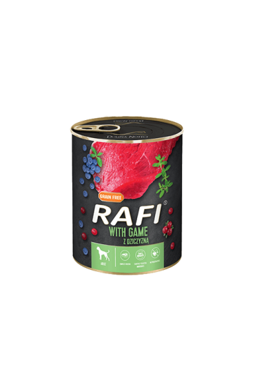 Rafi z dziczyzną, borówką i żurawiną 800 g