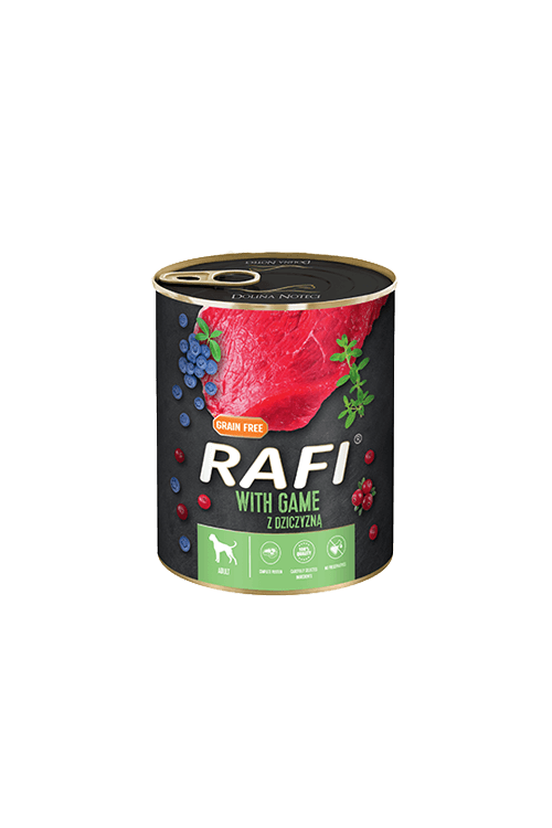 Rafi z dziczyzną, borówką i żurawiną 800 g