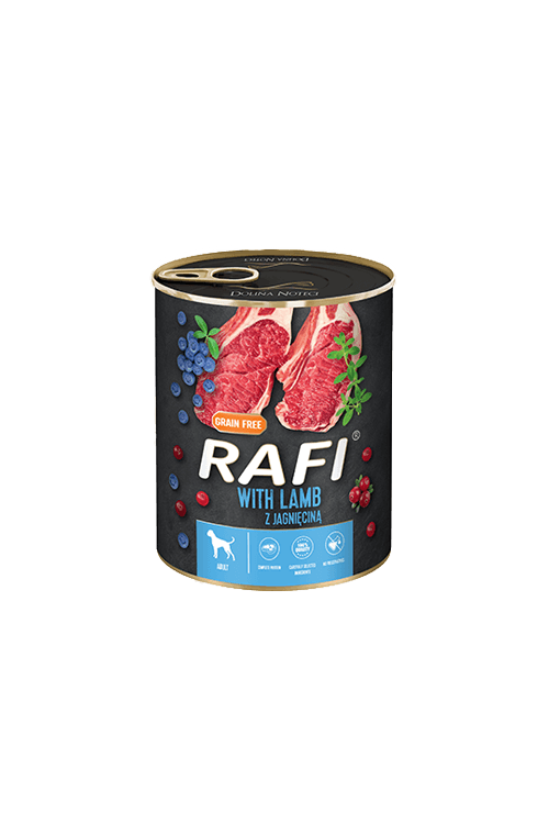 Rafi z jagnięciną, borówką i żurawiną 800 g