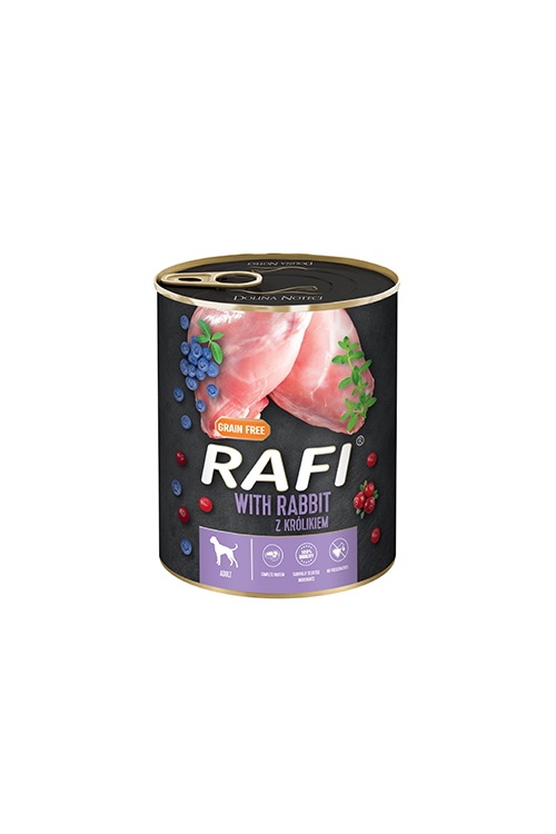 Rafi z królikiem, borówką i żurawiną 800 g