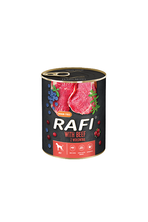Rafi z wołowiną, borówką i żurawiną 800 g