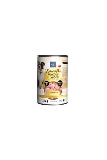WAFI puszka kawałki mięsne dla psa z drobiem 1250g