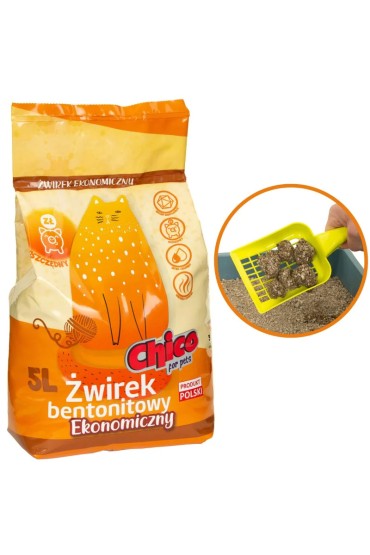 CHICO Żwirek Bentonit 10L ekonomiczny