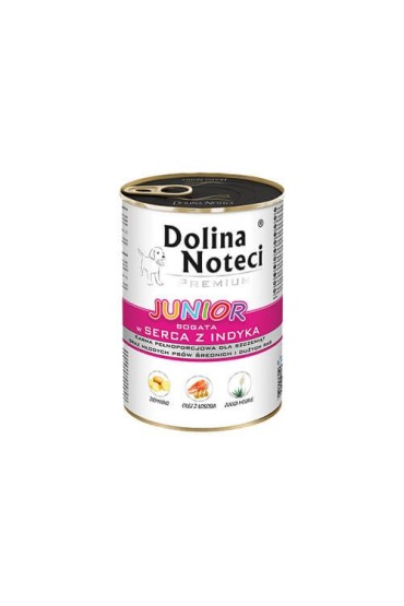 Dolina Noteci Premium Junior bogata w serca z indyka 400 g