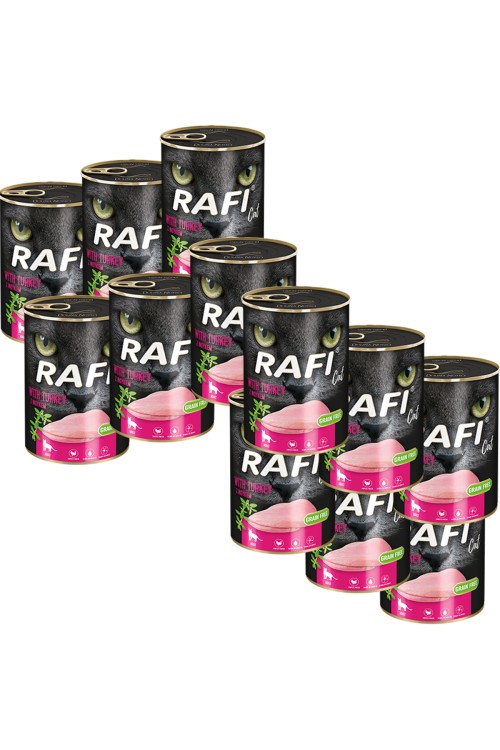 Rafi Cat karma bezzbożowa z indykiem 12 x 400 g