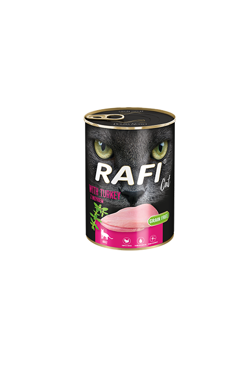 Rafi Cat karma bezzbożowa z indykiem 12 x 400 g