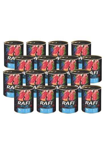 Rafi z jagnięciną, borówką i żurawiną 12 x 800 g