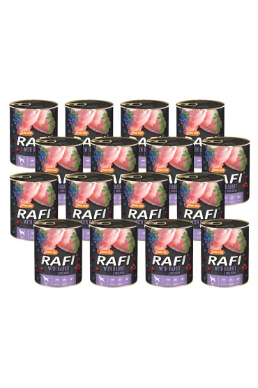 Rafi z królikiem, borówką i żurawiną 12 x 800 g