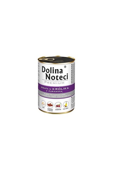 Dolina Noteci Premium bogata w królika z żurawiną 24 x 400g