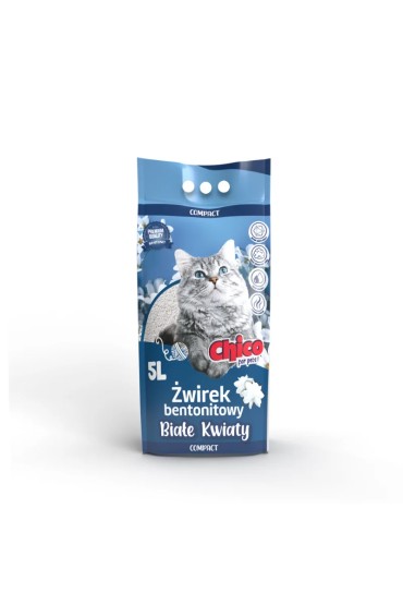 CHICO Żwirek bentonitowy COMPACT Białe kwiaty 5L