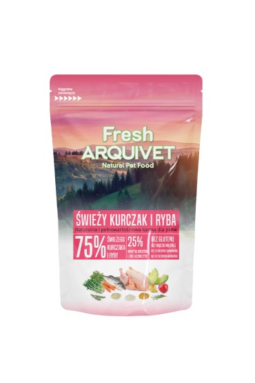 PRÓBKA ARQUIVET FRESH Półwilgotna karma dla psa kurczak i ryba oceaniczna 100 g