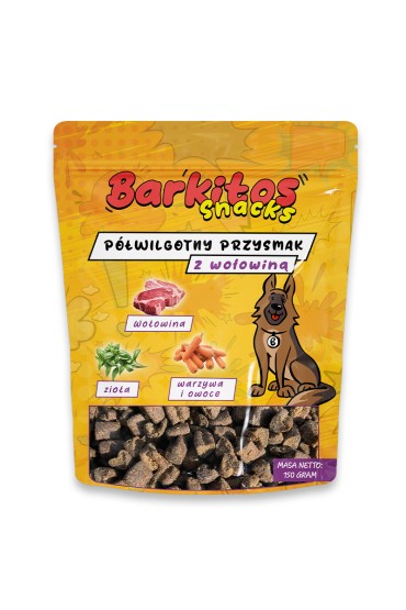 BARKITOS SNACKS Półwilgotny przysmak dla psów wołowina 150g