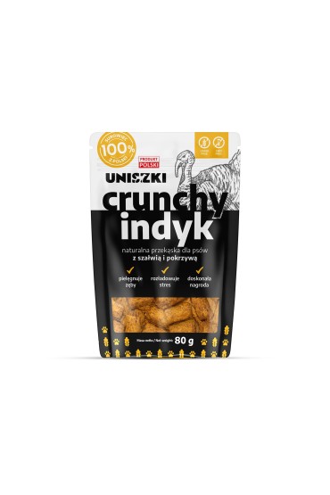 UNISZKI Crunchy indyk - Szałwia Pokrzywa 80g