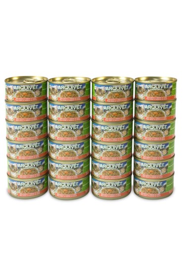 Arquivet Puszka dla kota o smaku tuńczyka i łososia 24 x 80 g