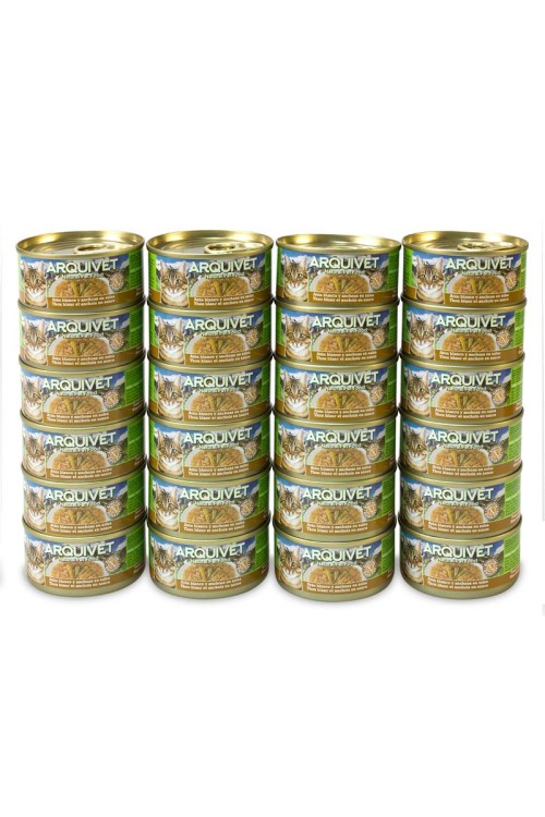 Arquivet Puszka dla kota z tuńczykiem i sardelką 24 x 80 g