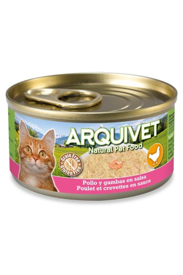 ARQUIVET puszka dla kota kurczak w sosie z krewetkami 80g