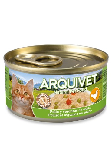 ARQUIVET puszka dla kota kurczak w sosie z warzywami 80g