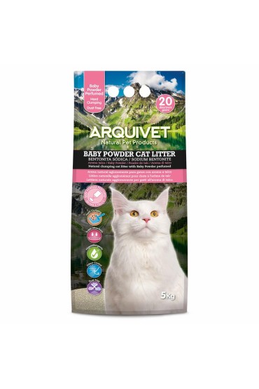 ARQUIVET Żwirek bentonitowy zbrylający BABY POWDER 5 kg