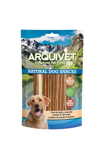 ARQUIVET Paski z kurczaka i ryby 100 g