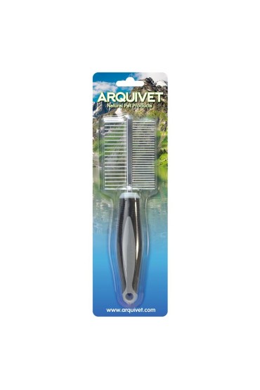 ARQUIVET Podwójny metalowy grzebień 21 x 5,5 cm